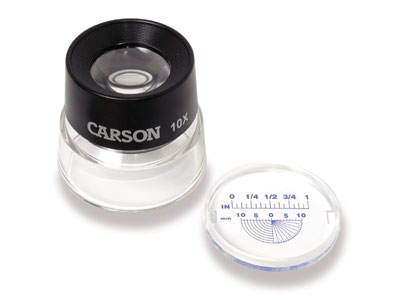 Carson LL-20 10X LumiLoupe™ Stand Magnifier With Reticle